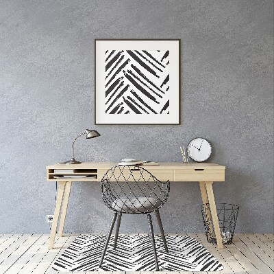 Office chair floor protector Herringbone pattern