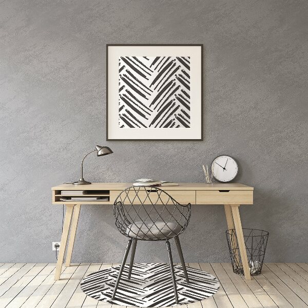 Office chair floor protector Herringbone pattern