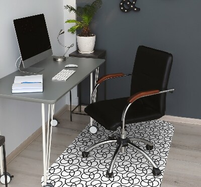 Office chair floor protector Wheels black and white
