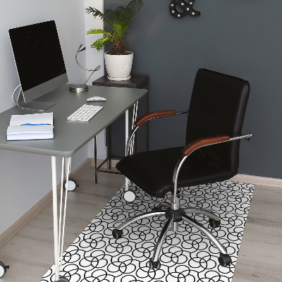 Office chair floor protector Wheels black and white