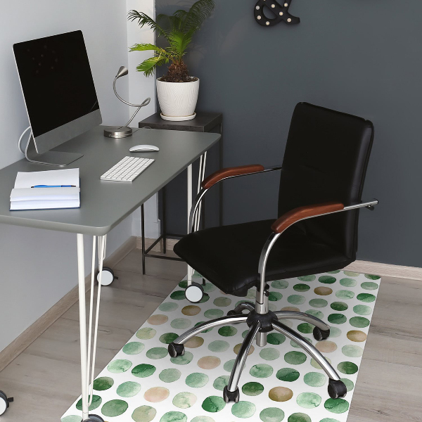 Office chair mat colored dots