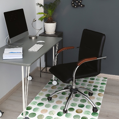 Office chair mat colored dots