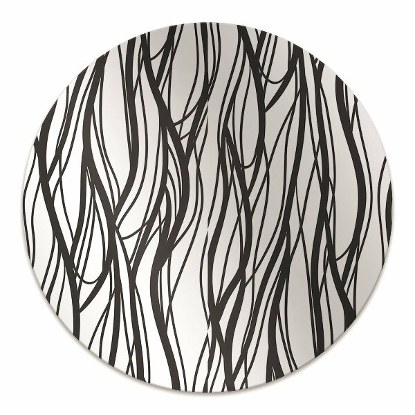 Desk chair mat wavy lines