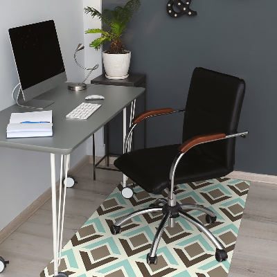 Office chair floor protector retro pattern