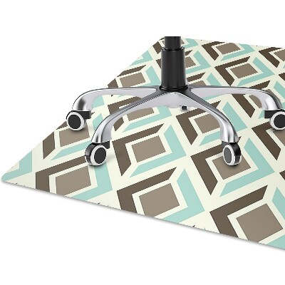 Office chair floor protector retro pattern