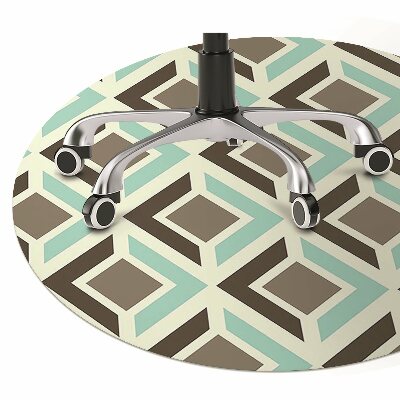 Office chair floor protector retro pattern