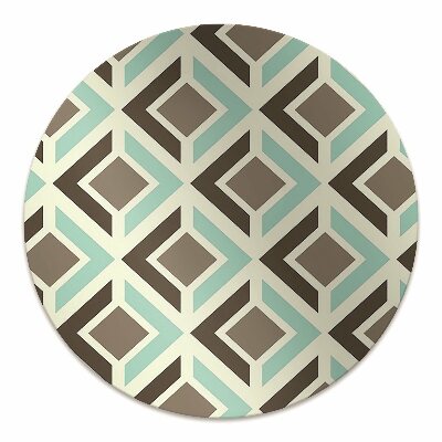 Office chair floor protector retro pattern