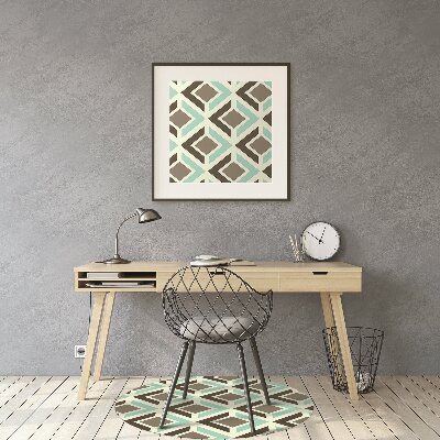 Office chair floor protector retro pattern