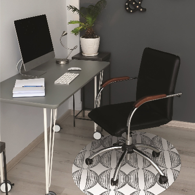 Office chair mat Circles retro pattern