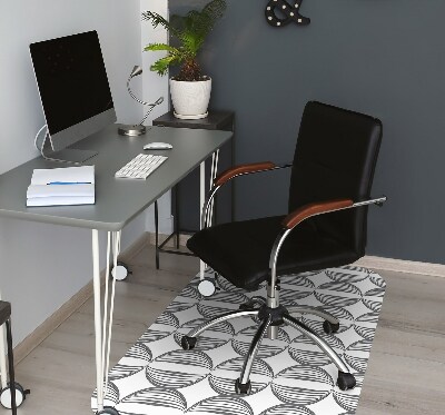 Office chair mat Circles retro pattern