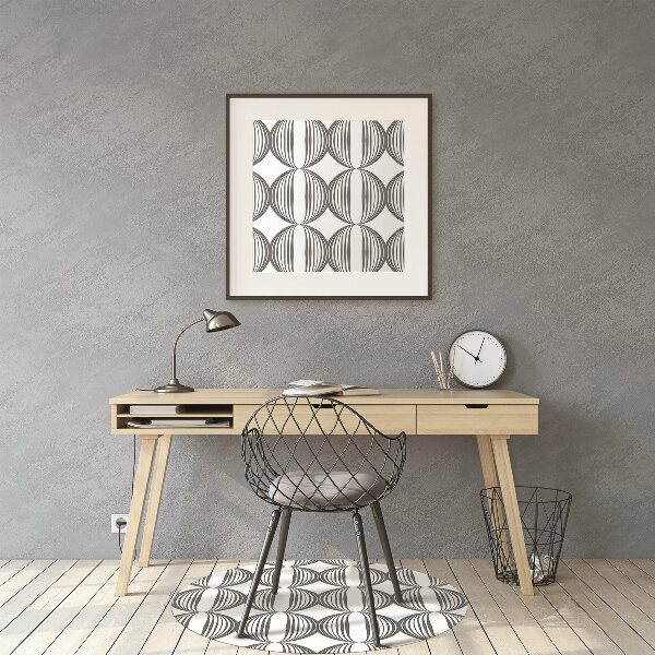 Office chair mat Circles retro pattern