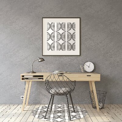 Office chair mat Circles retro pattern