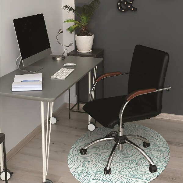 Computer chair mat vintage waves