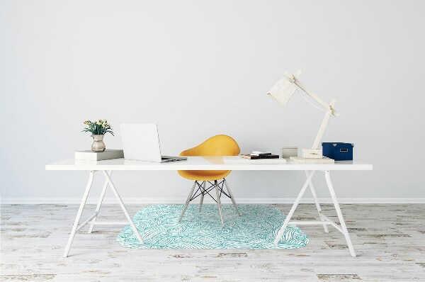 Computer chair mat vintage waves