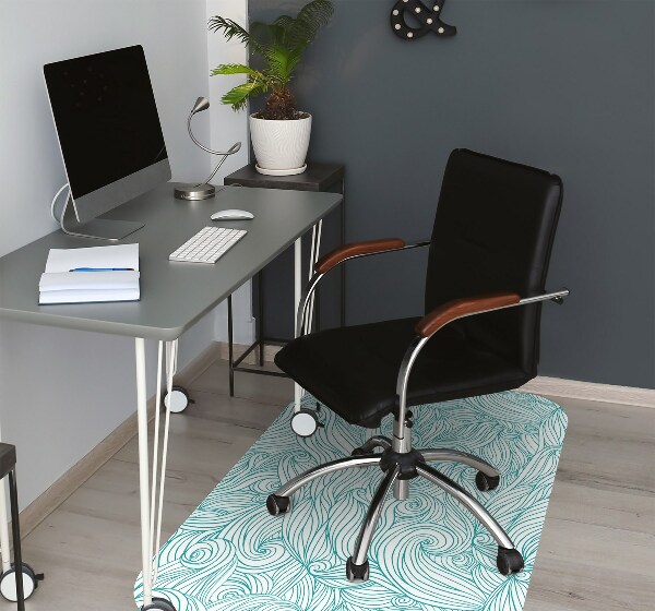 Computer chair mat vintage waves