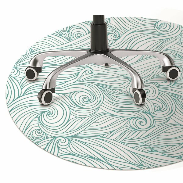 Computer chair mat vintage waves