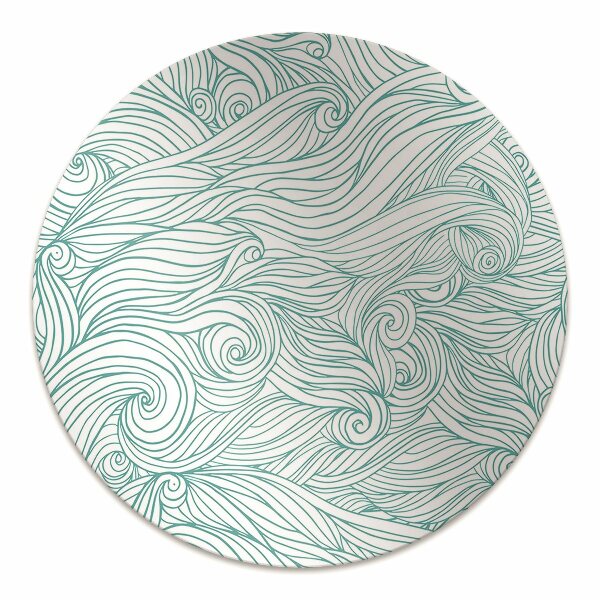 Computer chair mat vintage waves