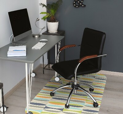 Office chair floor protector retro pattern