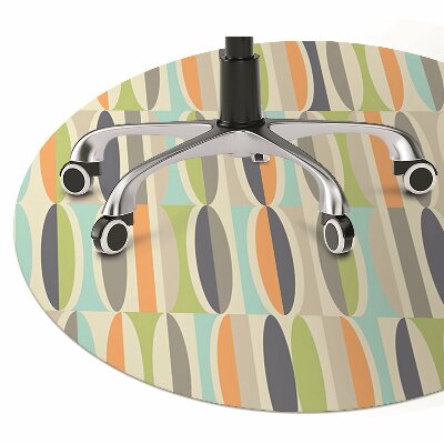 Office chair floor protector retro pattern