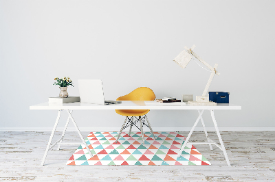 Office chair mat colored triangles