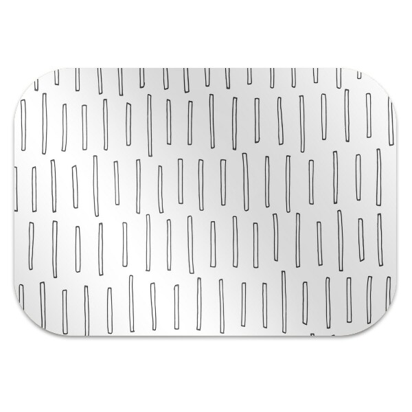Office chair mat drawn lines