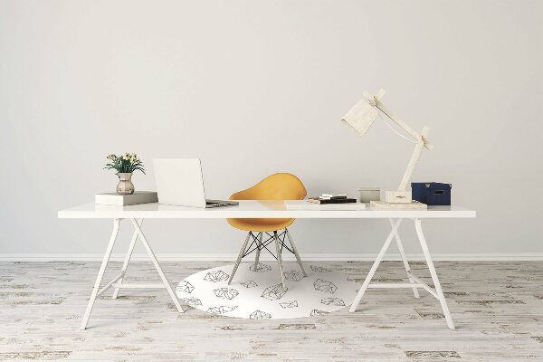 Office chair floor protector solids space