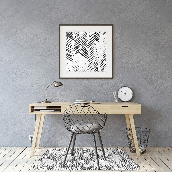 Chair mat floor panels protector Dashes herringbone