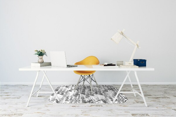 Chair mat floor panels protector Dashes herringbone