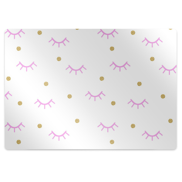 Chair mat floor panels protector Dots and eyelids