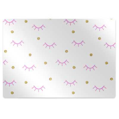 Chair mat floor panels protector Dots and eyelids