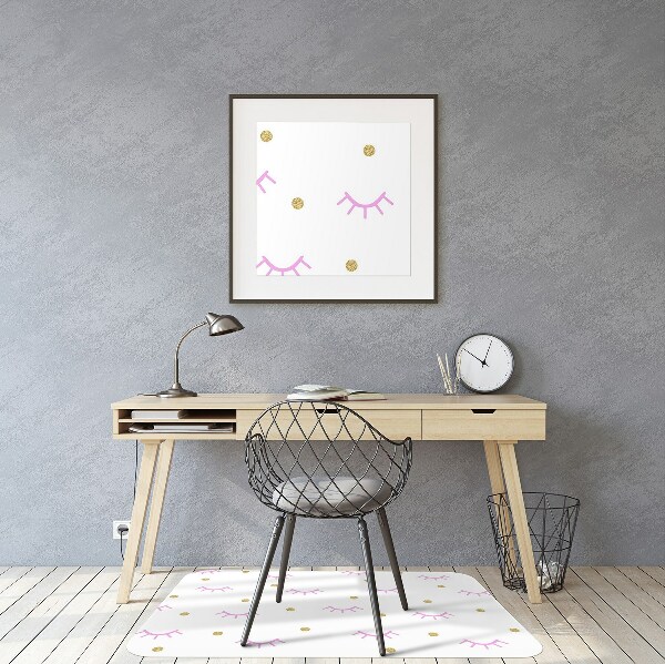 Chair mat floor panels protector Dots and eyelids