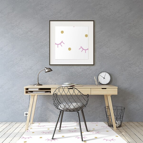 Chair mat floor panels protector Dots and eyelids