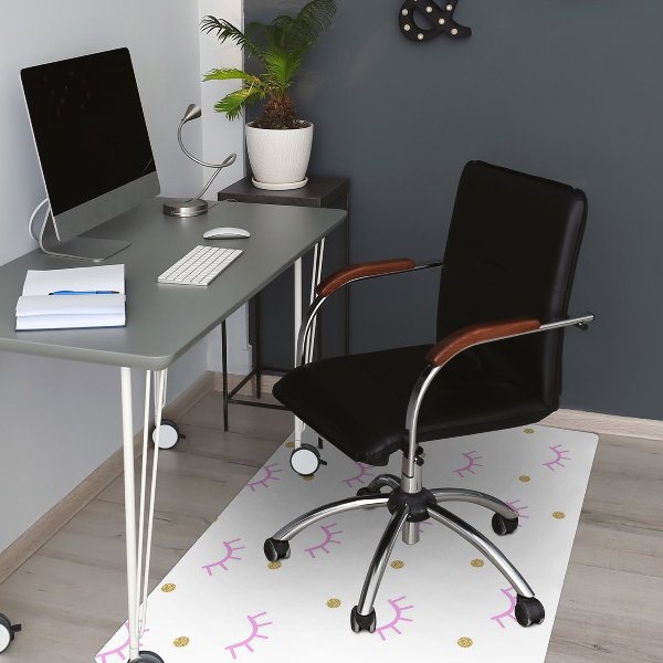 Chair mat floor panels protector Dots and eyelids