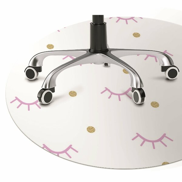 Chair mat floor panels protector Dots and eyelids