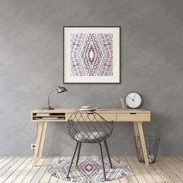 Office chair mat Moroccan pattern
