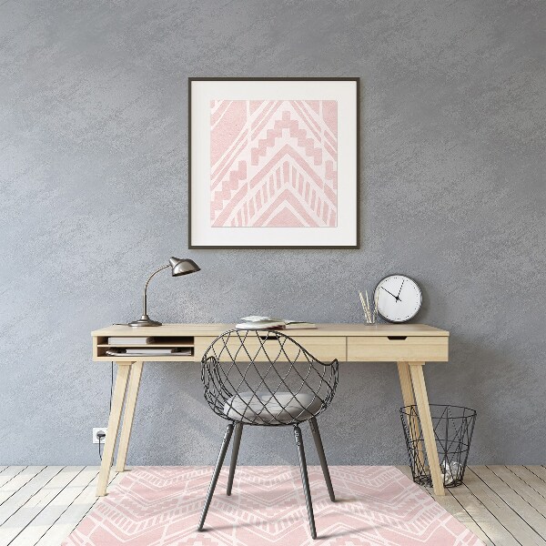 Computer chair mat Aztec pattern