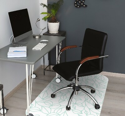 Office chair mat drawn art
