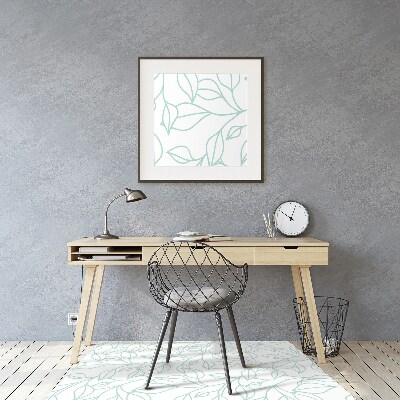 Office chair mat drawn art