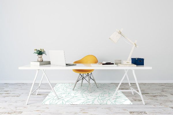 Office chair mat drawn art