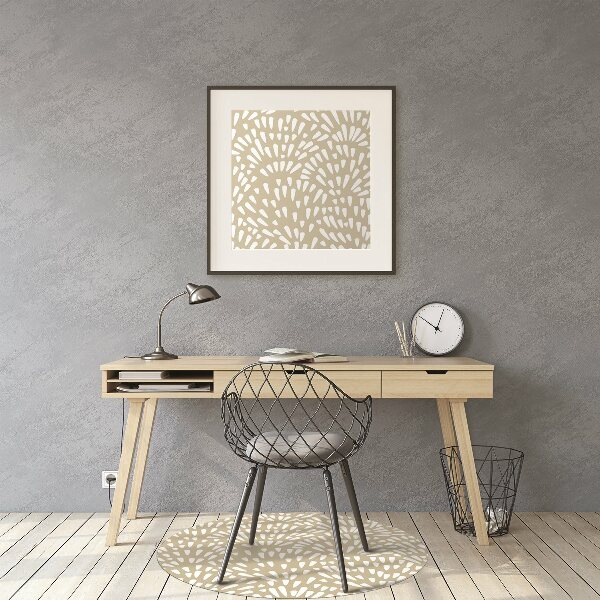 Office chair mat Tears Beige Boho