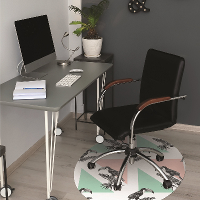 Office chair floor protector Toucan with triangles