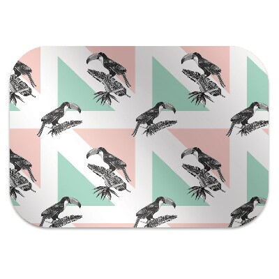 Office chair floor protector Toucan with triangles