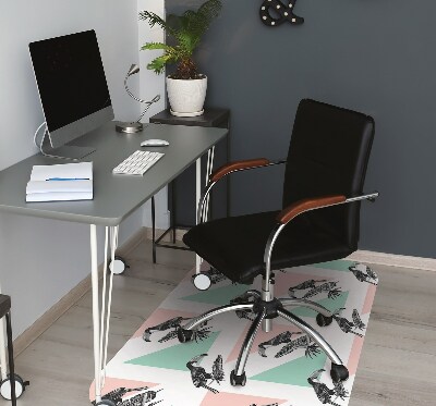 Office chair floor protector Toucan with triangles