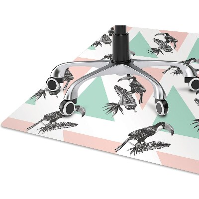 Office chair floor protector Toucan with triangles