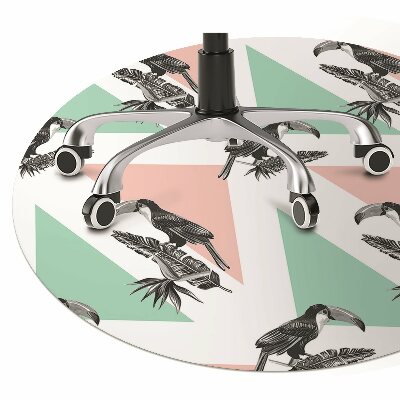 Office chair floor protector Toucan with triangles