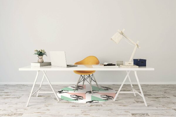 Office chair floor protector Toucan with triangles