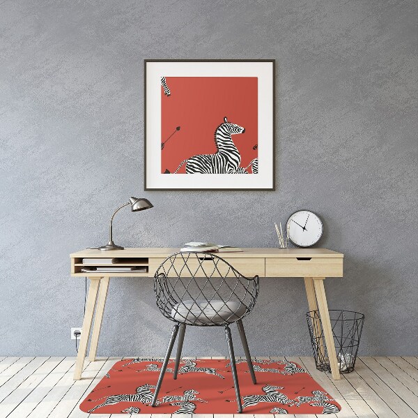 Office chair mat zebra