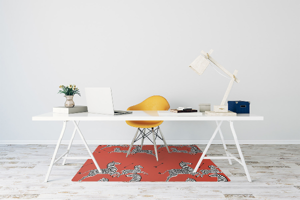 Office chair mat zebra