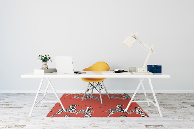 Office chair mat zebra