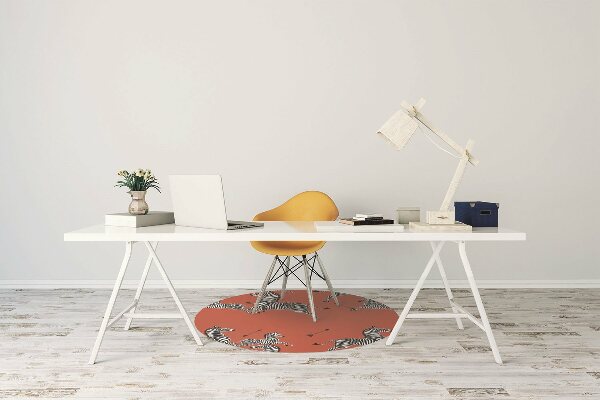 Office chair mat zebra